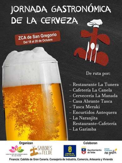 Cartel de la jornada gastronómica (Foto TA)